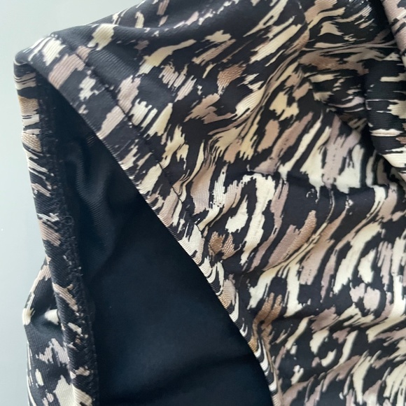 Badgley Mischka One-Piece Halter Bathing Suit, Animal Print Maillot - Picture 6 of 10